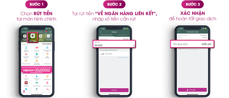 Rút tiền về tài khoản